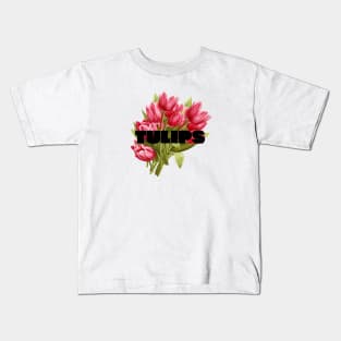 Tulip Art Deco Positive Flora Minimalist Vintage Kids T-Shirt